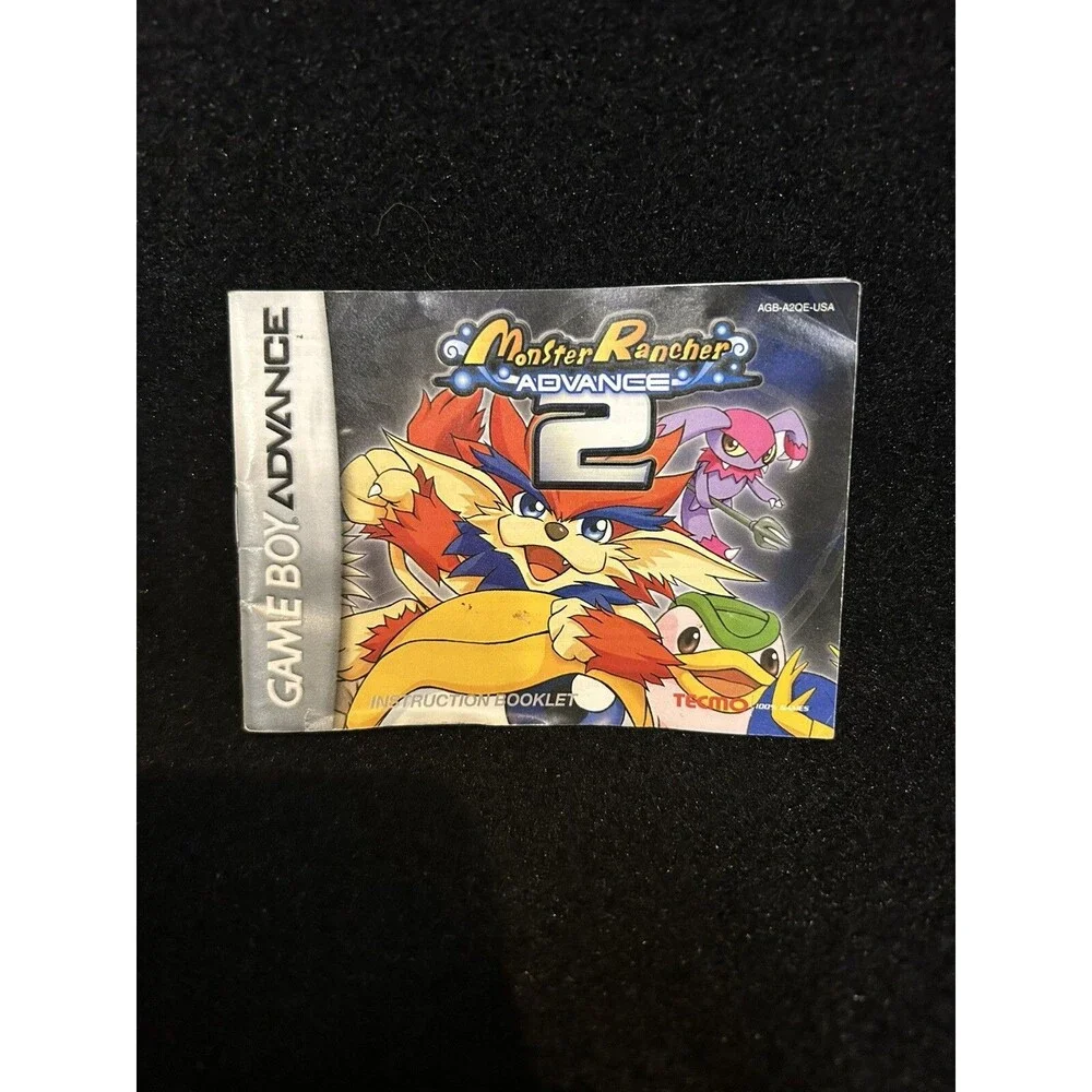 Game Boy Advance Monster Rancher Advance 2 Instruction Booklet Manual Only